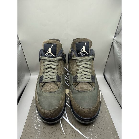 Authentic Nike Air Jordan 4 Retro Olive Canvas Basketball OG Box Men 11 Clean main image 7